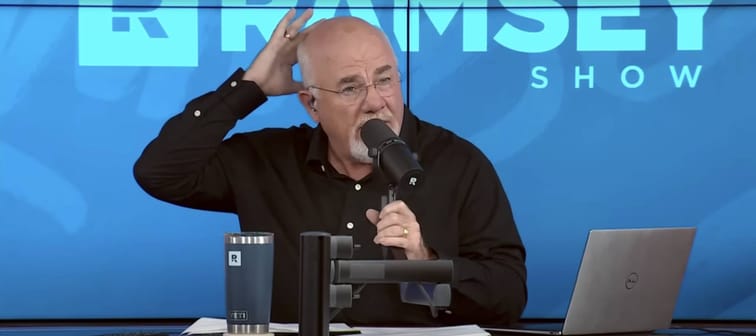 Personal finance expert Dave Ramsey takes a call on The Ramsey Show.