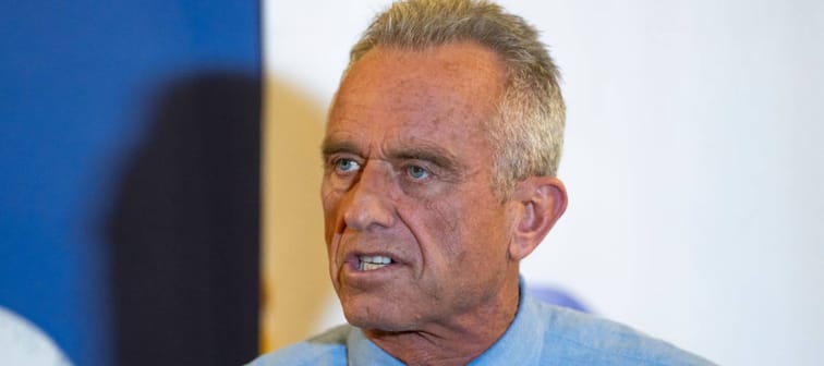 Independent Presidential candidate Robert F. Kennedy Jr. takes questions from media